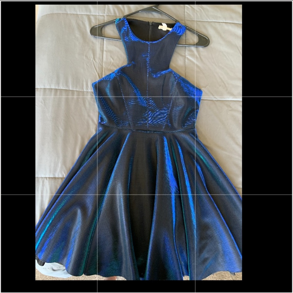 Blue Metallic Dress